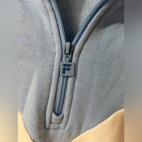 Women's Vintage Fila 3/4 Zip Pull On Color Block Sweater Size Large - Picture 5 of 8